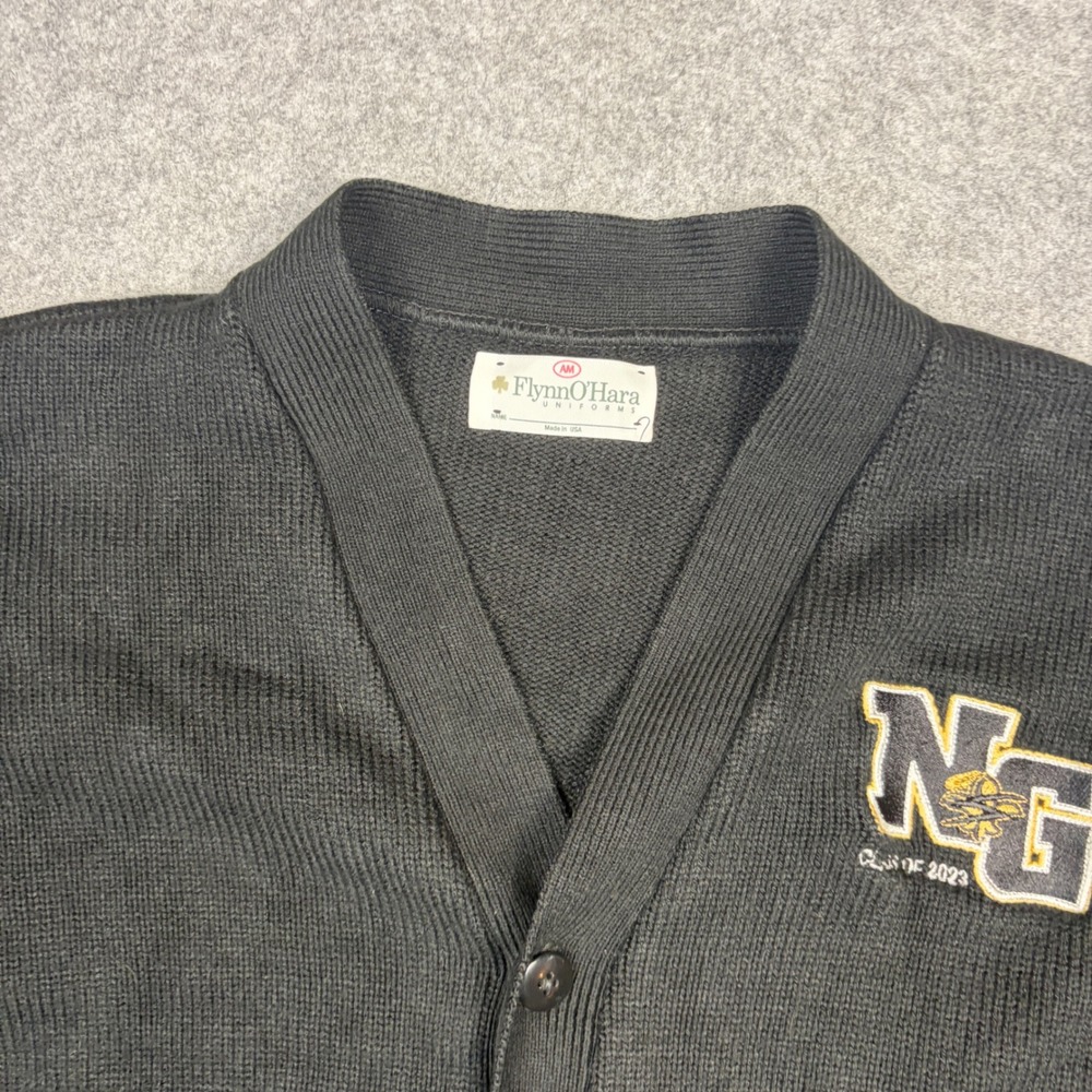 Flynn OHara Varsity Cardigan Sweater Black NG Class of 2023 Mens Adult Medium - Picture 3 of 6